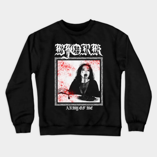 Bjork Metal Style Crewneck Sweatshirt by theloudandnoisy